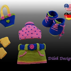 Tina and Bianca&#39;s Clothes - AMIGURUMI CROCHET PATTERN - Instant Digital Download