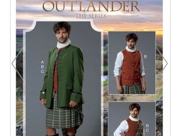 Size 38-40-42-44 The Series McCall Patterns M7736 MWW Mens Costume from Outlander