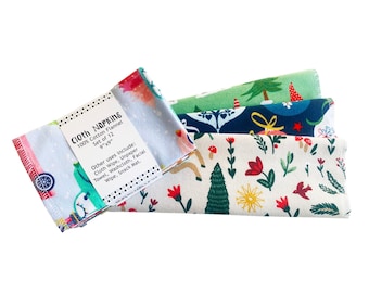 Holiday Surprise Mixed Prints // Cloth Napkins // Reusable
