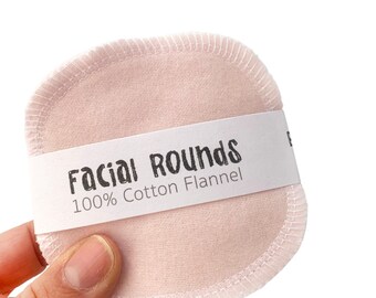 Facial Rounds // Pink // Reusable // Flannel