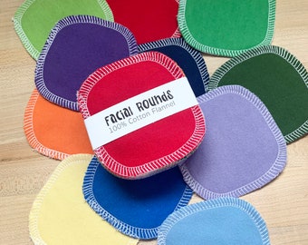 Facial Rounds // Rainbow // Solid Colors // Make Up Removing Pads // Cotton Rounds