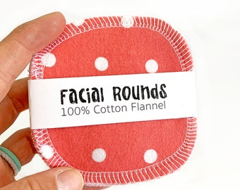 Facial Rounds // Coral // Polka Dot