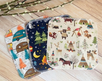 Camping Theme // Individual Prints // Cloth Napkins Set of 6 or 12