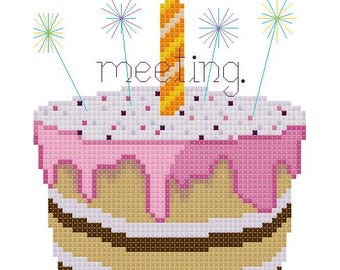 A Party Without Cake Cross Stitch Pattern – Funny Quote Sampler – Julia Child