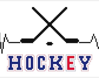 Heartbeats & Hockey Sticks Cross Stitch Sampler