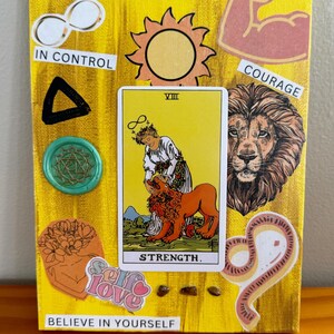 The Strength Tarot 150x200 Leinwand Mischtechnik