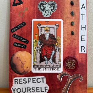 El Tarot del Emperador Lienzo 6x8 Técnica mixta