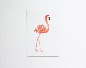 Postcard flamingo - eco-friendly