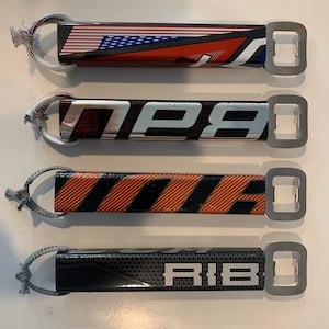 Hockey Stick Bottle Opener - Square w/Skate Lace Hanger