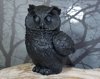 Black Beeswax Owl Candle - Conjuring Spirits Collection