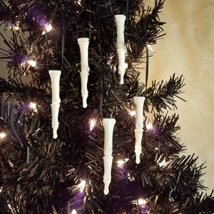 Finger Bone Icicle Ornaments, Handmade Ornament, Christmas Ornament, Christmas Tree, Gothic, Skeleton, Horror, Creepy, Scary