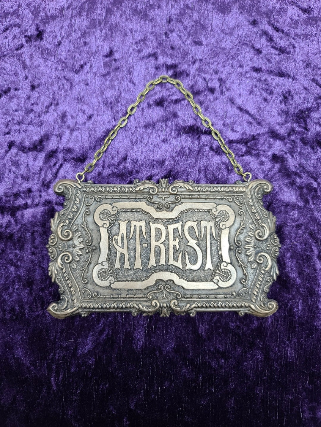 Victorian Coffin Plaque Ornament, Handmade, Replica, Cold Cast Bronze, Gothic, Memento Mori, Coffin, Casket, Grave, Mourning, Wall Decor