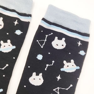 Space buns socks - cute socks, comfy clothing, kawaii socks, animal aesthetic