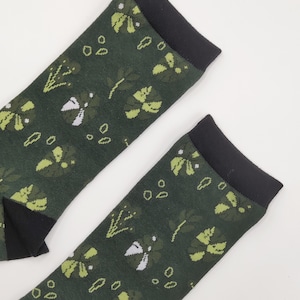 Monstera socks - cute socks, comfy clothing, kawaii socks, plant nature aesthetic