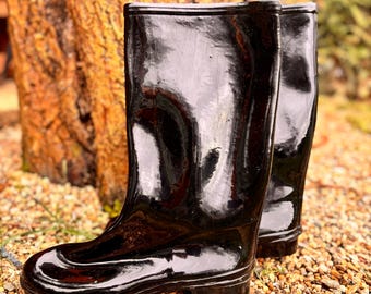 Vintage retro rubber boots
