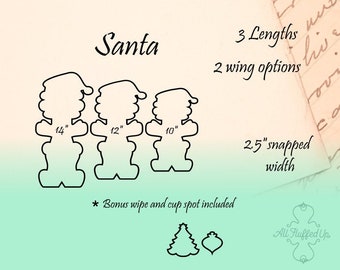 Santa/3 Length Bundle/Cloth Pad Sewing Pattern/2.5" Snapped Width