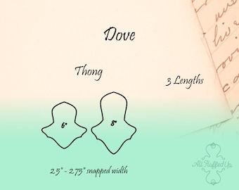 Dove THONG/3 Length Cloth Pad Sewing Pattern/2.5"-2.75" Snapped Width