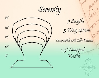 Serenity/5 Length Bundle/Cloth Pad Sewing Pattern/2.5" Snapped Width