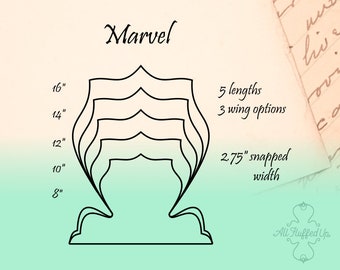 Marvel/5 Length Bundle/Cloth Pad Sewing Pattern/2.75" Snapped Width