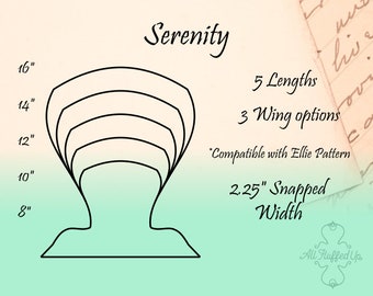 Serenity/5 Length Bundle/Cloth Pad Sewing Pattern/2.25" Snapped Width