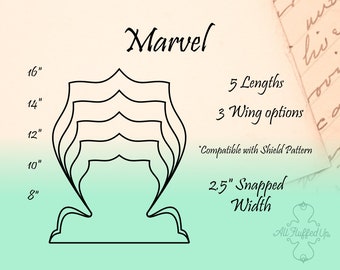 Marvel/5 Length Bundle/Cloth Pad Sewing Pattern/2.5" Snapped Width