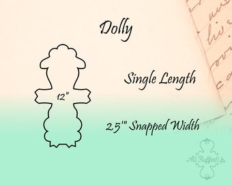 Dolly/ 12" Length/Cloth Pad Sewing Pattern/2.5" Snapped Width