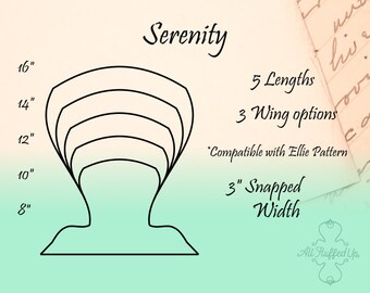 Serenity/5 Length Bundle/Cloth Pad Sewing Pattern/3" Snapped Width