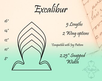 Excalibur/5 Length Bundle/Cloth Pad Sewing Pattern/2.25" Snapped width