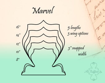 Marvel/5 Length Bundle/Cloth Pad Sewing Pattern/3" Snapped Width