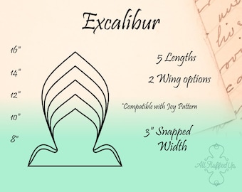 Excalibur/5 Length Bundle/Cloth Pad Sewing Pattern/3" Snapped width