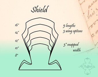 Shield/5 Length Bundle/Cloth Pad Sewing Pattern/3" Snapped Width