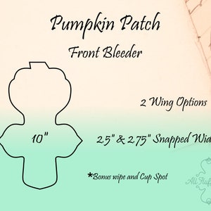 PumpkinPatch/Främre avluftare/Tygdyna Sömnadsmönster/2,5" och 2,75" Snap-bredder