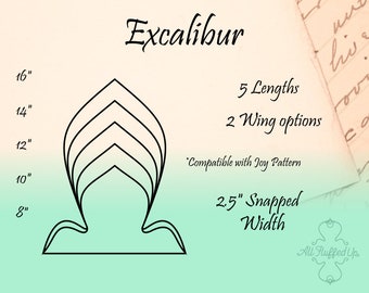 Excalibur/5 Length Bundle/Cloth Pad Sewing Pattern/2.5" Snapped width