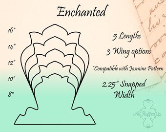 Enchanted/5 Length Bundle/Cloth Pad Sewing Pattern/2.25" Snapped Width