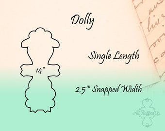 Dolly/ 14" Length/Cloth Pad Sewing Pattern/2.5" Snapped Width