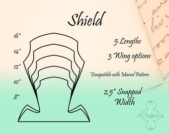 Shield/5 Length Bundle/Cloth Pad Sewing Pattern/2.5" Snapped Width