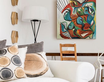 Abstract Art Print: Mid-Century Modern Expressionist Painting