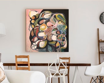 Abstract Expressionist Art Print: Mid Century Modern Home Decor