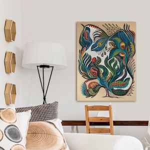 Abstract Painting PRINT Mid Century Modern Art Print Original Large Painting Expressionist Painting Original Mid Century Painting
