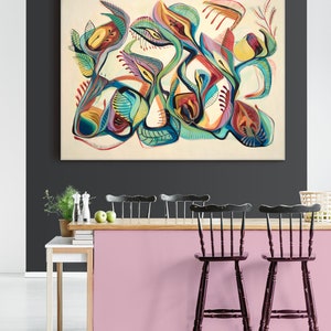 Abstract Painting PRINT Mid Century Modern Art Print Original Large Painting Expressionist Painting Original Mid Century Painting