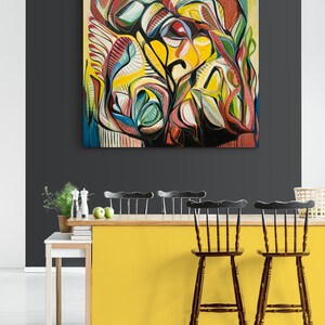 PRINT Abstract Painting Mid Century Modern Art Print Original Large Painting Expressionist Painting Mid Century Painting