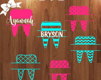 Tooth monogram group 1 svg file, quatrefoil frame svg, chevron frame svg, monogram svg, svgcut file