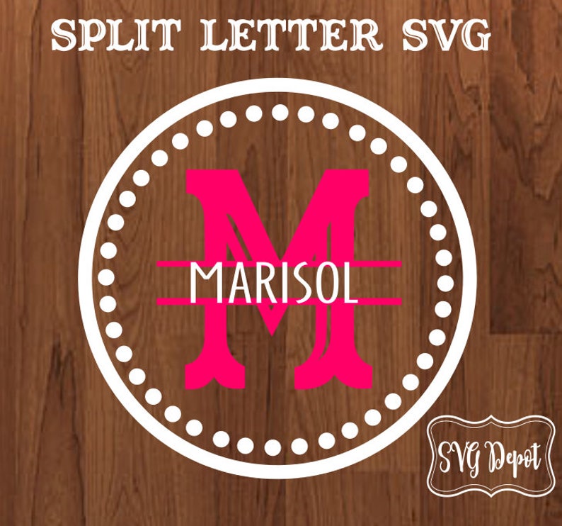 Download Split Letters with numbers Monogram svg file decal svg font | Etsy