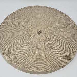 1&quot; Inch Wide Hemp Webbing Roll, 55 Yards