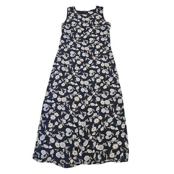 Old Navy VTG Maxi Dress Women Size 8 Navy Floral Sleeveless Y2K Cottagecore  - Etsy