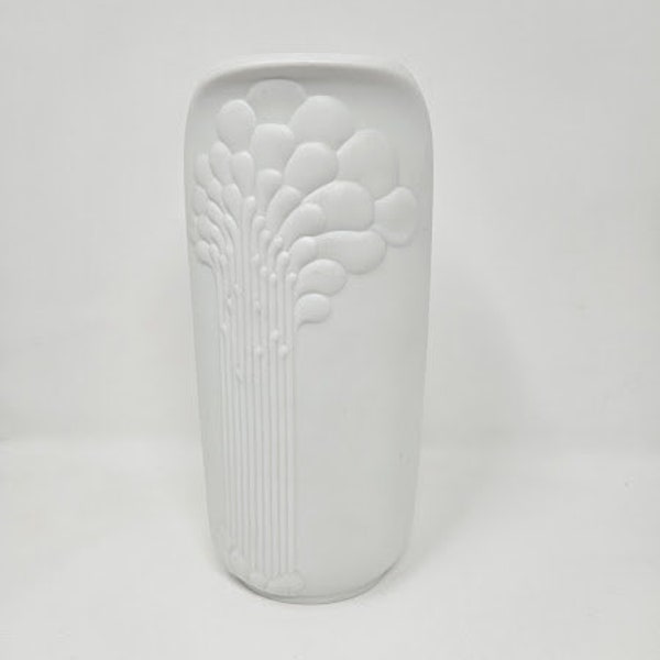 Kaiser Vintage West Germany 8.5" White Bisque Porcelain Frey Vase