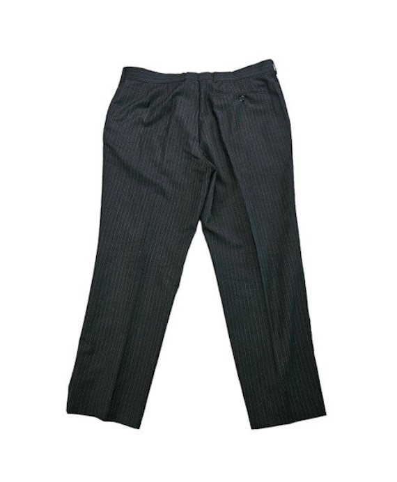 Zara Vintage Men Size 46 Wool Gray Striped Straight Leg Mid Rise Dress Pants Etsy UK