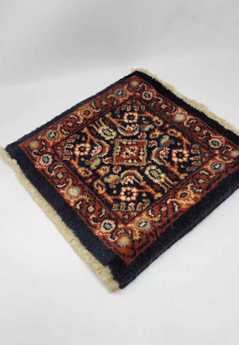 Royal Bidjar Multicolor Rare Vintage 13x13 Square Wool Fringed Sample