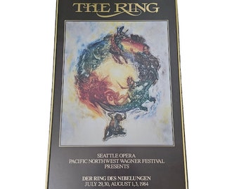 The Ring Seattle Opera Vintage 1984 Pacific Northwest Framed Wall Hanging RARE Collectible Poster