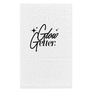 Rally Towel, Funny Cute Sweat Towel, 11x18, Glow Getter, Motivational Workout Towel, Gym Towel, Fitness Towel, Inspirational Towel, Exercise